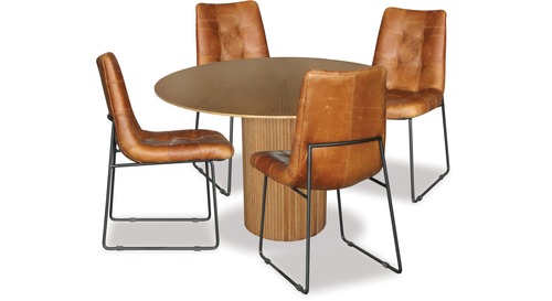Kashan Dining Table & Luke Chairs x 4 Kashan Dining Table & Luke Chairs x 4